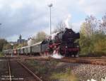 50 3655 aus Lengerich bei der Ausfahrt aus dem Hauptbahnhof Remscheid in Fahrtrichtung Remscheid- Lennep am 29.10.2006. Die Lok befrderte anlsslich des jhrlichen Mngstener-

Brckenfestes sechs historische Zge durch das „Bergische Stdtedreieck“. Die Fahrten gingen von Solingen- Ohligs ber Remscheid  und Wuppertal zurck nach Solingen- Ohligs. 

