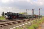 Anlaässlich des Bahnhofsfestes in Glauburg-Stockheim war am 26.04.2015 auch ein Sonderzug der Museumseisenbahn Hanau unterwegs.