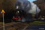  Dampfsonderzug DPE 62201 auf Reise von Chemnitz nach Annaberg-Buchholz.