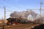 50 3648-8 zieht am Morgen des 06.12.2015 einen Sonderzug aus Nossen nach Dresden-Neustadt und weiter nach Leipzig.