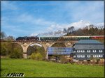 Am 30.04.2016 überquer 50 3501 den Viadukt über die Effelder in Mengersgereuth-Hämmern