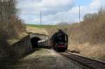 50 3501 kommt aus dem  Tunnel am Achdorfer Weg  heraus, 12.04.2015