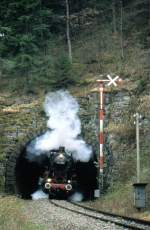 50 2988 Wutachtalbahn kleiner Stockhaldetunnel  Ostern 1990