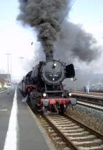 am 22.04.2006 kam ein Dampfsonderzug in den Bahnhof Gelnhausen.