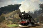 50 3610 mit Bghw-Zug  von Gerolstein nach Trier Hbf.Dampfspektakel 2010 Eifel-Mosel
Mrlenbach 2.4.2010