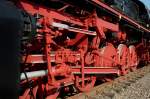 BR 50-2652 der DR, der Antriebsstrang der schweren Gterzuglokomotive, als Museumslok ausgestellt seit 2003 am Bahnwerk in Kaiserslautern, April 2011