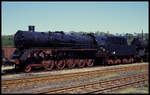 Ehemalige Dampfspeicherlok 503536 hier am 3.5.1990 in einem Lokzug im Bahnhof Nossen.