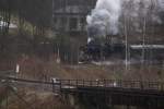 50 3648-8 kurz vor der Brcke ber die B 101 am 28.03.09 in Markersbach.