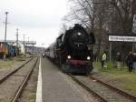 52 8075 auf der Rckfahrt nach Chemnitz am Bahnhof Grovoigtsberg