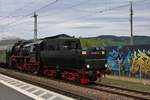 IGE Werrabahn Eisenach 52 1360-8 beim Dampfspektakel am 28.04.18 in Schweich Bahnhof mit Tender vorraus 