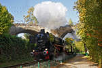 Dampflok 52 6106 am 07.10.2018 auf der Ruhrtalbahn in Witten.