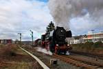 Eisenbahnfreunde Treysa 52 1360-8 mit Sonderzug in Büdingen am 07.12.19