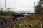 Historische Eisenbahn Frankfurt 52 4867 mit Sonderzug am 02.01.22 in Hanau Hbf 