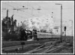 Fast wie damals beschleunigte EFZ 52 7596 am 03.11.2024 den Sonderzug  Mainfranken-Express  DPE 81890 Bamberg - Neuenmarkt-Wirsberg aus dem Bahnhof Bamberg. Im Hintergrund sieht man die 145 Jahre alte Mälzerei Weyermann.