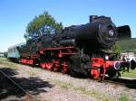 Dampflok 52 80 12 abgestellt am Bahnhof von Blumberg am 19.08.06.