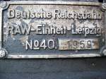 Schild an der Luftpumpe der 52 8080