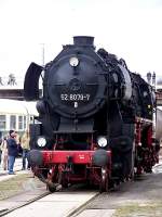 BR 52 8079-7 beim Wasser fassen auf dem Gelnde der Railworld Gera.