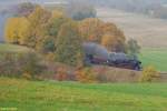 52 8075 near Wernshausen on the 1st of November in 2008 - Plandampf organized by Team Lo-Rie on Werrabahn 30-10/01-11 in 2008