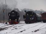 52 8029 und 52 8154 am 13.12.08 in Schwarzenberg.