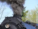 Volldampf bei 52 8195-1 in Schnaittenbach, 11.04.2009