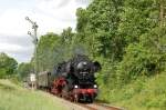 52 8195 mit Sonderzug am 31.05.2009 beim ESiG Vilseck.