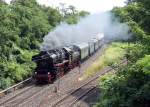  Fr 03 1010 durch den Salzlandkreis     Mit 52 8177-9 der Dampflokfreunde Berlin und der Donnerbchsengarnitur des Vereins Traditionszug Berlin ging es am 04.und 05.07.2009 auf Rundfahrt durch