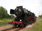 52 8047-4 (aus Nossen) bei der groen Fahrzeugparade am 22.08.09 im SEM-Chemnitz-Hilbersdorf.