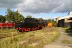 52 8037 am 12.09.09 im ehemaligen BW Falkenberg oberer Bahnhof vor der ehemaligen Wagenhalle.