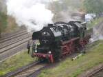 BR 52 8154-8 beim Abdampfen im Bw Plagwitz am 24.10.2009