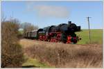 Eigentlich htte 78 468 am 6.4.2010 den ersten Sonderzug von Gerolstein nach Ulmen bespannen sollen, aber anscheinend ist sie nicht rechtzeitig von Trier in Gerolstein angekommen, daher bernahm 52