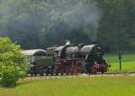 Alle Jahre wieder ist an Pfingsten die Frankfurter Historische Eisenbahn mit ihren beiden Dampfloks ein Hauptakteur des Bahnhofsfestes in Knigstein.