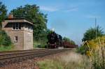 52 8154 mit Gterzug an der Blockstelle Zauschwitz am 12.09.2010