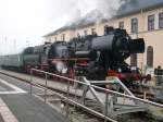 Die BR 52 8154-8 des Eisenbahnmuseum Leipzig Plagwitz,fuhr am 10.10.2010 den 1 Sonderzug vom BW Weimar nach Weimar Berkaer Bahnhof und wieder zurck.