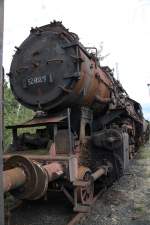 52 8021 am 04.09.2010 im ehemaligen BW Falkenberg oberer Bahnhof.