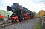 Dampftlok BR 52 80 15-1, in Lehrte, am 29.10.2010.