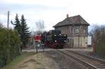 52 8154 + 112 708 am 06.02.2011 in Meuselwitz/Abzweig Kraftwerk Phnix