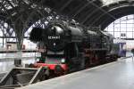 52 5448 auf dem Museumsgleis im Leipziger Hauptbahnhof.26.03.2011.