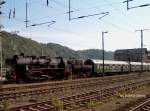 Sonderzug mit 52 8079 steht in Bad Schandau abfahrtbereit nach Sebnitz - 07.09.2003  