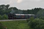 Hier ein Dampfsonderzug mit 52 8168-8 in Deggendorf am 02.06.2011 .