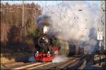 11.12.2011. 52 8131 mit Sonderzug von Nossen nach Johanngeorgenstadt, hier bei Oberlichtenau.