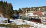 52 7596 mit dem DPE 69440 (Triberg-St.Georgen(Schwarzw) bei St.Georgen 27.12.11