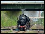 Scheinanfahrt der 52 8195-1 der Frnkischen Museums-Eisenbahn (FME) in Forchheim.