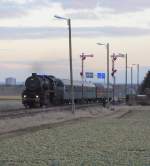 EFZ 52 7596 mit dem DPE 5936  Harz-Kurier  von Schweinfurt Hbf nach Nordhausen, am 17.02.2012 in Khnhausen bei Erfurt.