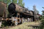 Der Torso von 52 8092 am 16.09.2012 im Bw Falkenberg Oberer Bahnhof.