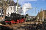 Lahntalbahn - Sonderfahrt Treysa-Limburg mit der Betzdorfer 52 8134 am 29.12.2012  --  Tender voraus bei der Einfahrt in Limburg  --  Weitere Fotos siehe auch auf http://www.schmalspuralbum.de/ und