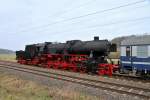 Dampfsonderzug E 75918 / E 75919  Burg Eppstein  mit der 52 4867 der Historischen Eisenbahn - 03.03.2013  --  Tender voraus nach Limburg, zwischen Lindenholzhausen und Niederbrechen -- Weitere Fotos