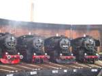 52 8029, 8047, 8075 und 8154 zum Chemnitzer Heizhausfest unter Dampf, 25.08.06