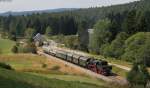 52 7596 mit dem DPE 88177 (Titisee-Seebrugg) mit Kurswagen aus Dsseldorf bei Altglashtten Falkau 31.8.13