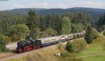 52 7596 mit dem DPE 88177 (Seebrugg-Titisee) bei Altglashtten Falkau 31.8.13