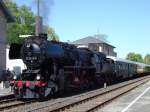 BR 52 8075-5 DR der DDM Deutsches Dampflokmuseum, Neuenmarkt-Wirsberg 10-05-2008 - Bahnvideos in Youtube - http://www.youtube.com/user/cortiferroviariamato/videos